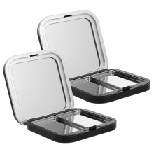 2 Pcs Empty Cosmetic Palettes, Compact Eyeshadow & Lipstick Palette Organizers
