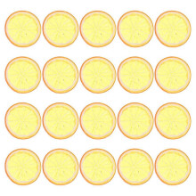 20pcs Artificial Lemon Slices, Plastic Fake Fruit Slices for Decoration