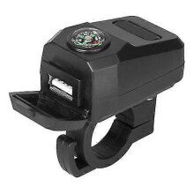 Waterproof Motorcycle USB Charger with Compass for Scooter Bicycle 36V-108V Input 5V/3.1A