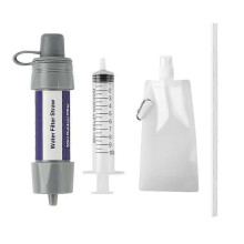 Mini Water Filter Portable Emergency Filtration System for Hiking Camping Survival