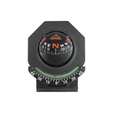 Universal Car Dashboard Compass Ball, Black ABS Acrylic Sphere Navigation Aid for Vehicles