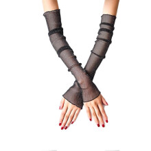 1 Pair Black Elastic Elbow Brace Arm Sleeve Breathable Stretchy for Sun Protection Sports Elbow Protector