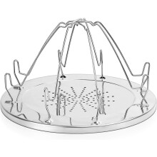 Campingbroodrooster voor gasfornuis, roestvrij staal met inklapbare beugels, 22x12,4 cm, zilverkleurig