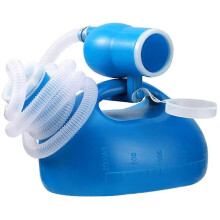 Men's Portable Urinal Bottle Travel Container 2000ml Capacity ABS Rubber Blue