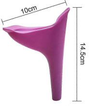 Urinella for Women Reusable Portable Urinal, TPR Material, Purple, 10 x 15 cm, 2-Pack, for Outdoor Activities