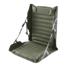 Sedile gonfiabile pieghevole con schienale ergonomico per viaggi, campeggio, escursionismo e spiaggia.