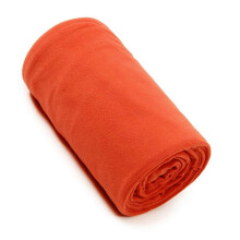 Warm Fleece Sleeping Bag Liner and Compact Hiking Blanket for Camping Travel, Orange