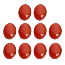 10 Pcs 18x25MM Red Oval Ruby Stone Agate Patches for DIY Jewelry Craft Making Stickers