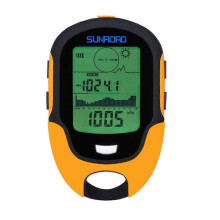 SUNROAD Digital Altimeter Barometer Compass with LCD, Thermometer, Hygrometer, LED Torch for Outdoor Camping Hiking