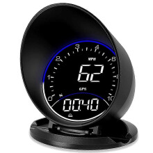 Car HUD with GPS Speedometer, Driving Direction Compass, Overspeed & Fatigue Alarm, HD Display
