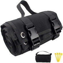 MIMIGO Non-Padded Shooting Mat Roll-up 1000D Nylon with Gun Rest Sand Bag