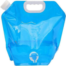 Foldable Water Storage Bag 10L with Valve, Portable Leakproof Food Grade for Outdoor Camping Hiking
