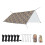 3x4m Waterproof Silver Coated Polyester Canopy Tarp with Windproof Ropes & Ground Nails 1