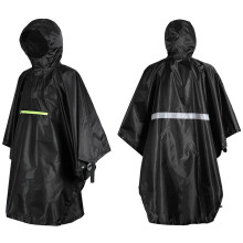 Impermeable para hombre y mujer con tira reflectante, poncho de tafetán de poliéster 230T para senderismo y acampada.