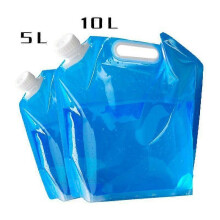 Foldable Water Container 10L & 5L 2-Pack, BPA-Free Food Safe, Portable for Camping Hiking