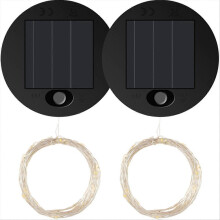 2 Stück Ersatzaufsätze für Solarleuchten, IP55 wasserdicht, 7 cm schwarzes LED-Panel, kompatibel mit Außenlaternen