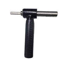 Adaptador para taladro de hielo para camping y pesca, construcción de acero, mango ergonómico para montaje de refugios.