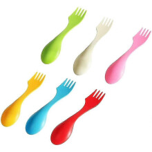 6 Piece Plastic Spork Set, 3-in-1 Camping Cutlery with Spoon Fork Knife, Lightweight for Outdoor Travel