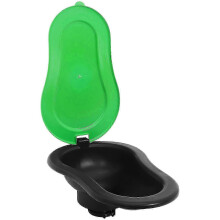 Tragbares Urinal für Frauen zur Verwendung am Bett, grüner ABS-Kunststoff, stabile Konstruktion für Wohnungsrenovierungen