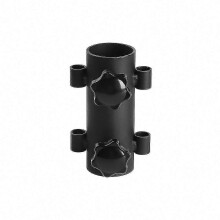 Soporte flexible para varillas de toldo con tuerca, fijación doble ajustable para postes de 34 mm, construcción de acero.
