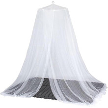 Mosquitera para cama de 2,5 m de alto con aro de 0,6 m, malla fina de poliéster para uso interior y exterior.