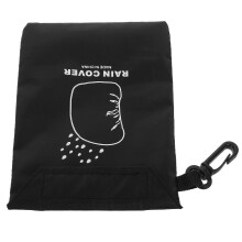 Black Camping Storage Bag with Clip and Hook, Rainproof Lightweight Pouch for Hiking