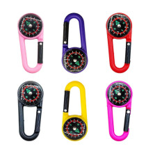 6PCS Small ABS Compasses with Carabiner Clip for Outdoor Hiking, Camping, and Navigation Aid
