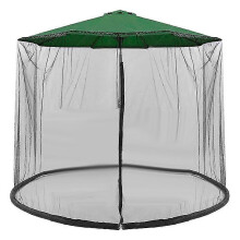 Mosquito Net for Garden Umbrella, Black Polyester Cover for Outdoor Table Camping