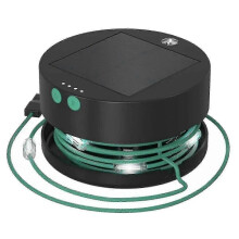 Wiederaufladbare Solar-Lichterkette mit USB-Handyladegerät, 5,5 m lange, ausziehbare LED-Laterne für Outdoor-Camping