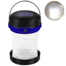 Solar Powered LED Camping Lantern with USB Charging, Collapsible Portable Light with SOS Mode