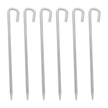 Estacas para tiendas de campaña (6 unidades), de acero inoxidable, resistentes al viento, para refugios al aire libre.