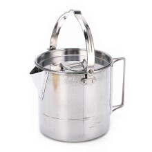 Camping Kettle Stainless Steel 1.2L Portable Foldable Handle for Outdoor Hiking