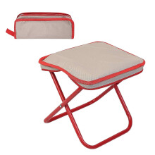Tabouret de camping pliable et portable avec sac de transport, idéal pour les pique-niques et la randonnée.