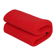 Fodera in pile per sacco a pelo, ideale per il campeggio in climi freddi, leggera, singola, in pile rosso.
