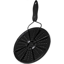 Geëmailleerde inductie-warmtegeleidingsplaat voor gasfornuis, beschermt kookgerei en voorkomt aanbranden.