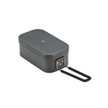 Camping-Lunchbox mit faltbarem Griff, Bento-Behälter aus Aluminium für Picknicks im Freien, 650 ml / 1300 ml