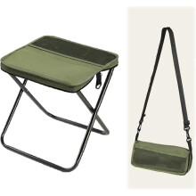 Tabouret pliable avec sac à dos, chaise pliante en acier avec sac de rangement pour la randonnée, la pêche et le camping