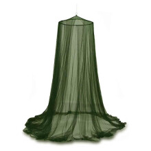 Mosquitera colgante tipo domo para camping, viajes y hogar, color verde militar, tamaño grande 60x250x900cm.