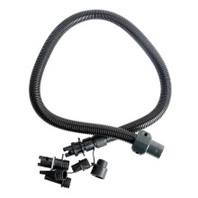 HT-782 Electric Air Pump Inflatable Tube, 110cm Plastic Hose Compatible with S20 Pump, 5 Nozzles for Kayak Paddle Board Surfboard Boat