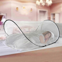 Pop Up Mosquito Net for Single Bed, Foldable Travel Tent for Camping & Indoor Use