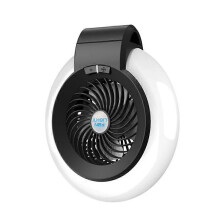 Lampe de camping d'extérieur TW-8003 et ventilateur portable rechargeable avec crochet de suspension, en ABS.