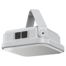 Lampe solaire de camping avec affichage numérique de la puissance, lampe suspendue LED SMD rechargeable pour tente et travaux extérieurs.
