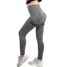 Damen-Sportleggings mit hohem Bund, einfarbig, Nylon-Spandex, ideal zum Laufen und für Yoga