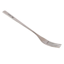 Titanium campingvork, spiegelgepolijst outdoor bestek voor backpacken, wandelen en picknicken.