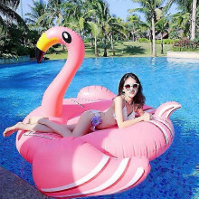 Puhallettava flamingo-muotoinen kelluva uimarengas uima-altaalle, merelle ja joelle, PVC-materiaalista
