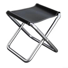 Tabouret pliable en alliage d'aluminium, léger et portable, idéal pour le camping et les activités de plein air.