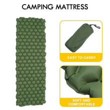 Waterproof Inflatable Sleeping Mat for Camping, Anti-Moisture Portable Airbed, Green