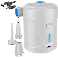 Gonfleur multifonctionnel avec affichage LED, pompe électrique portable 5200 mAh pour le camping et le sport
