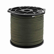 Outdoor-Paracord-Seil, 9-adrig, 4 mm dick, 100 m, mit Spule, Cutter und Längenmesser für Camping, Klettern und Binden