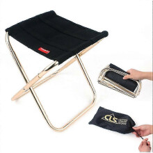 Tabouret pliant portable d'extérieur, structure en alliage d'aluminium, tissu Oxford résistant aux déchirures, supporte jusqu'à 110 kg